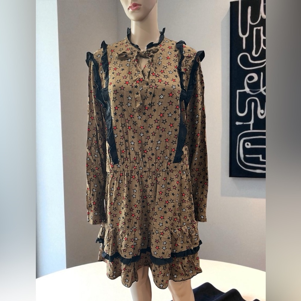 Scotch & soda fit & flare dans La Nuit brown star print prairie dress L